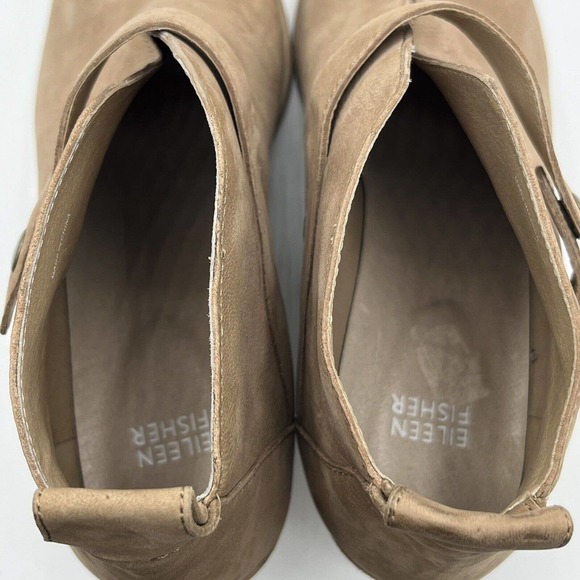 EILEEN FISHER - Tempo Ankle Boot Nubuck Leather Bootie - size 10 - Picture 8 of 12